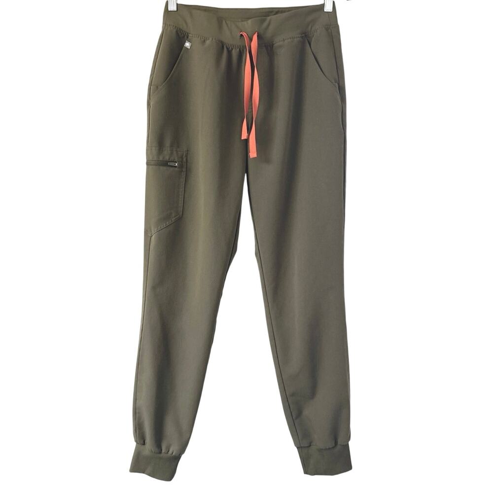 Figs Zamora Joggers Scrubs Pants Womens M/Tall Olive Green EUC